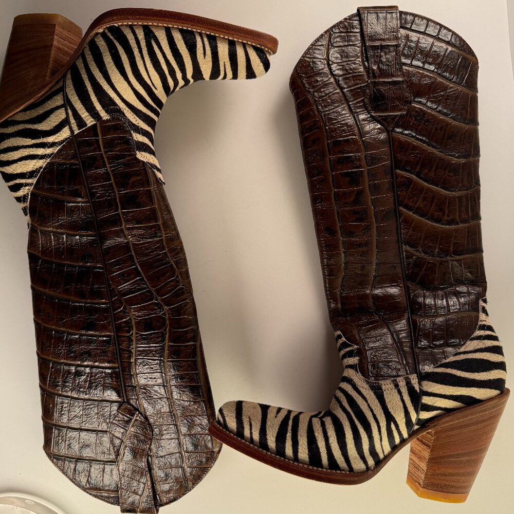 Brother Vellies Leather Cowboy Boots